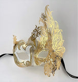 Venetian Mask Laser Cut Metal Capinera Gold Image