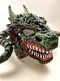 Great Horned Dragon Mask Green Image