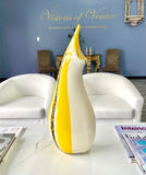 Murano Glass Vase Colori Giallo Bianco Image