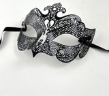 Venetian Mask Laser Cut Metal – Gala Black