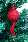 Venetian Christmas Ornament Red Glitter Image