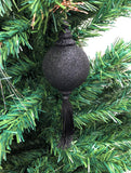 Venetian Christmas Ornament – Black Glitter