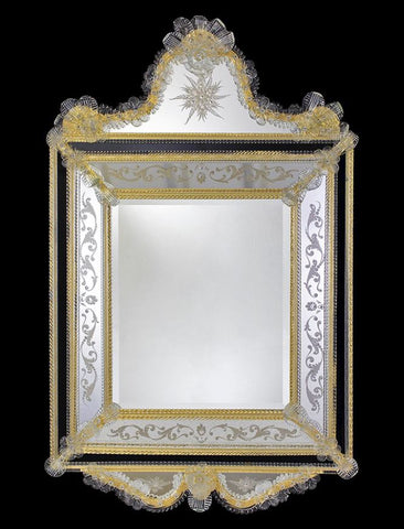 Venetian Mirror MIR320 – Clear, Gold and Black