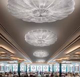 Italian Glass Ceiling Light – Plafoniera New Montreal Overlap Clear Cristallo
