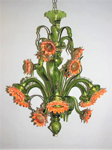 Murano Glass Chandelier – Sunflowers