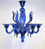 Murano Glass Chandelier Bluino Azzurro Image